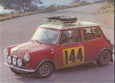 Timo Mäkinen - Paul Easter
36º Rallye Automobile de Monte-Carlo 1967. Morris Mini Cooper S 1275 (LBL 66D). Clasificado 41º.

Del 14 al 20 de Enero, Monaco.
Superficie: asfalto - nieve.

Se inscribieron 221 equipos, tomaron la salida 195, finalizaron 92.@
Palabras clave: Timo_Makinen;Paul_Easter;Montecarlo;Mini;Cooper;S;1967