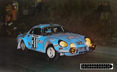 Jean Ragnotti - Jean-Marc Andrié
44º Rallye Automobile de Monte-Carlo 1976. Alpine-Renault A110 1800 (1475 JB 76). Abandonó por motor quedando clasificado 50º.

Del 17 al 24 de Enero, Monte-Carlo.
Superficie: asfalto - nieve.

El Rally tenia un total de 4500.00 km de los que 530.50 km divididos en 23 tramos eran especiales.

Se inscribieron 163 equipos, tomaron la salida 148, finalizaron 84.@
Palabras clave: ;Renault;Alpine;A110;Montecarlo;1976