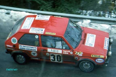 Jean Ragnotti - Jean-Marc Andrié
45º Rallye Automobile de Monte-Carlo 1977. Volkswagen Golf GTi 1.6 (6969 QU 80). Clasificado 18º.

Del 22 al 28 de Enero, Monte-Carlo .
Superficie: asfalto - nieve.

El Rally tenia un total de 4800 km de los que 540.50 km divididos en 27 tramos eran especiales (una de ellas fue cancelada SS2 Col de Fontbelle de 35.00 Km).

Se inscribieron 217 equipos, tomaron la salida 198, finalizaron 118 en lista, llegaron 47 en meta.@


Palabras clave: ;Volkswagen;Golf;GTI;Montecarlo;1977