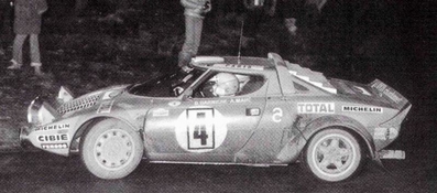 Bernard Darniche - Alain Mahé
47º Rallye Automobile de Monte-Carlo 1979. Lancia Stratos HF (TO R06880). Clasificado 1º.
Team Chardonnet

Del 20 al 26 de Enero, Monte-Carlo.
Superficie: asfalto - nieve - hielo.

El Rally tenia un total de 2554.00 km de los que 619.00 km divididos en 30 tramos eran especiales (1 de ellos fue cancelado SS13 St Barthelemy de 19 Km).

Se inscribieron 255 equipos, tomaron la salida 233, finalizaron 84.@
Palabras clave: Lancia;Stratos;Montecarlo;1979