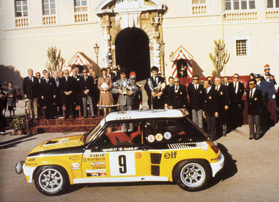 Jean Ragnotti - Jean-Marc Andrie 
49º Rallye Automobile de Monte-Carlo 1981. Renault 5 Turbo (440 VB 91). Clasificado 1º.
Renault Elf

Jean Ragnotti y Jean-Luc Thérier lucharon durante toda la prueba para mantenerse en la primera posición, hasta que en el primer tramo de la última etapa, SS25 Moulinet - La Bollène 2 (Turini) de 22.00 km, y durante su descenso, unos energúmenos tiraron nieve en una de las curvas justo antes del paso del Porsche 911 SC (4769 RP 34) de Jean-Luc Thérier, saliéndose éste de pista y perdiendo mucho tiempo para volver a ella, quedando al final de la prueba en 95º lugar.

Del 24 al 30 de Enero, Monte-Carlo.
Superficie: asfalto - nieve.

El Rally tenia un total de 3930.00 km de los que 750.00 km divididos en 32 tramos eran especiales.

Se inscribieron 274 equipos, tomaron la salida 263, finalizaron 133.
@
Palabras clave: Renault;turbo;Montecarlo;Personajes;1981