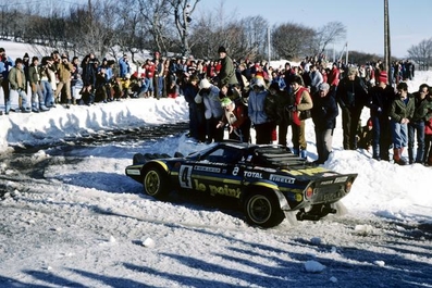Bernard Darniche - Alain Mahé
49º Rallye Automobile de Monte-Carlo 1981. Lancia Stratos HF (TO U62570). Clasificado 6º

Del 24 al 30 de Enero, Monte-Carlo.
Superficie: asfalto - nieve.

El Rally tenia un total de 3930.00 km de los que 750.00 km divididos en 32 tramos eran especiales.

Se inscribieron 274 equipos, tomaron la salida 263, finalizaron 133.@
Palabras clave: ;Montecarlo;Lancia;Stratos;nieve;1981