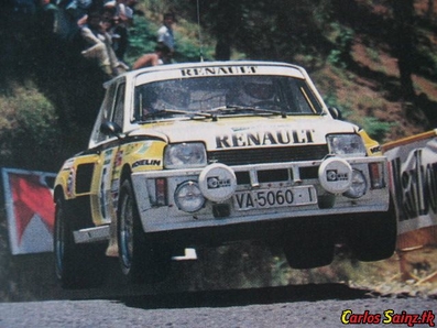 Carlos Sainz Cenamor - Antonio Boto
9º Rallye El Corte Ingles 1985. Renault 5 Turbo (VA-5060-I). Clasificado 1º.

Del 14 al 16 de Junio, Las Palmas, Islas Canarias, España.
Superficie: asfalto.

El Rally tení­a un total de 684.55 km, de los que 291 Km divididos en 19 tramos eran especiales.

Se inscribieron 91 equipos, salieron 79, finalizaron 44.@
Palabras clave: ;Renault;Grupo_B;Turbo;Corte_Ingles;Islas_Canarias;1985