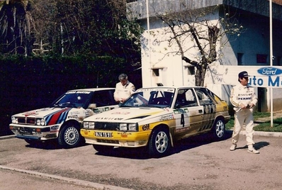Jean Ragnotti - Pierre Thimonier
21º Rallye de Portugal Vinho do Porto 1987. Renault 11 Turbo (8416 YD 91). Clasificado 2º.

Al lado el Lancia Delta HF 4WD (TO 60994F) de Markku Alén - Ilkka Kivimäki, clasificado 1º.

Del 11 al 14 de Marzo, Estoril, Cascais, Lisboa, Portugal.
Superficie: asfalto - tierra.

El Rally tenia un total de 2,088.23 Km de los que 603.50 Km divididos en 37 tramos eran especiales.

Tomaron la salida 94 equipos, finalizaron 36.@
Palabras clave: ;Renault;Turbo;Portugal;1987;Lancia;Delta;Parque_Cerrado