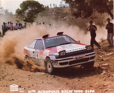 Carlos Sainz Cenamor - Luís Rodríguez Moya
37º Rally Acròpolis 1990. Toyota Celica GT-4 (ST165). Clasificado 1º.
Palabras clave: ;Luis_Moya;Toyota;Celica;GT;Grecia;1990