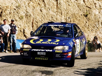 Carlos Sainz Cenamor - Luis Moya
39º Tour de Corse - Rallye de France 1995. Subaru Impreza 555 (L555 REP). Clasificado 4º.

Del 3 al 5 de Mayo, Ajaccio, Córcega, Francia.
Superficie:asfalto.

El Rally tenia un total de 1234.04 km de los que 481.17 km divididos en 22 tramos eran especiales.

Se inscribieron 94 equipos, tomaron la salida 91, finalizaron 44.@
Palabras clave: ;Luis_Moya;Subaru;Impreza;Corcega;Corse;1995