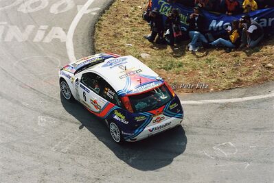 Carlos Sainz - Luis Moya
36º Rallye Catalunya - Costa Brava - Rallye de España 2000. Ford Focus WRC '00 (V6 FMC). Clasificado 3º.

Del 30 de Marzo al 2 de Abril, Lloret de Mar, Girona, Catalunya, España.
Superficie: asfalto.

El Rally tenia un total de 1874.7 km de los que 383.09 km divididos en 15 tramos eran especiales.

Se inscribieron 95 equipos, tomaron la salida 91, finalizaron 55.

© Petr Fitz
@@
Palabras clave: ;Ford;Focus;WRC;Catalunya;España;Spain;2000