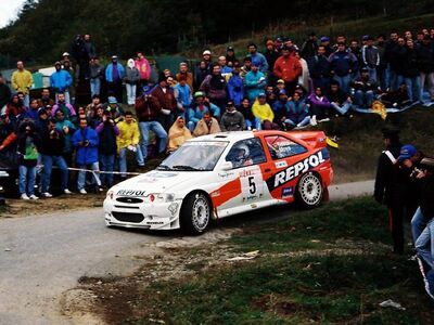 Carlos Sainz Cenamor - Luis Moya
39º Rallye Sanremo - Rallye d'Italia 1997. Ford Escort WRC (R1 FMC). Clasificado 4º.

Del 12 al 15 de Octubre, Sanremo, Imperia, Liguria, Italia.
Superficie: asfalto.

El Rally tenia un total de 1,365.91 Km de los que 396.21 Km divididos en 25 tramos eran especiales, (3 de ellos fueron cancelados SS1 Poggio de 2.09 Km, SS2 S.Romolo 1 de 10.02 Km y SS19 Baiardo 2 de 10.47 Km).

Se inscribieron 125 equipos, tomaron la salida 125, finalizaron 67.@
Palabras clave: ;Luis_Moya;Sanremo;Italia;Ford;WRC;Escort;1997