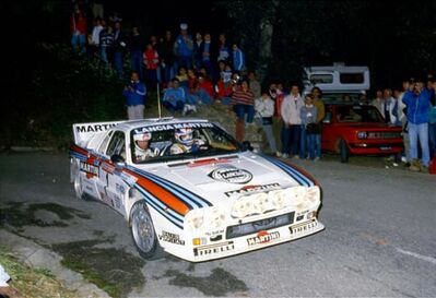 Markku Alén - Ilkka Kivimaki
26º Rallye San Remo 1984. Lancia Rally 037 (TO W67769). Abandonó por motor (biela) en SS27 Montepescini 2 de 10,69 Km.
Martini Racing

Del 30 de Septiembre al 5 de Octubre, Sanremo, Liguria, Imperia, Italia.
Superficie: asfalto -tierra.

El Rally tenia un total de 2546.29 km de los que 807.69 km divididos en 56 tramos eran especiales (2 de ellas fueron canceladas SS7 Sante Luce de 12,30 km y SS26 Chiusdino 2 de 17,41 Km).

Se inscribieron 104 equipos, tomaron la salida 100, finalizaron 35.@
Palabras clave: Markku_Alen;Lancia;Grupo_B;Sanremo;1984