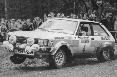 Guy Fréquelin - Jean Todt
30º Lombard RAC Rally 1981. Talbot Sunbeam Lotus (PVC 999W). Abandonó por accidente en SS51 Panperthog.

Del 22 al 24 de Noviembre, Chester, Cheshire, Inglaterra.
Superficie: asfalto - tierra.

El Rally tenia un total de 2720.00 km de los que 722.00 km divididos en 65 tramos eran especiales.

Se inscribieron 154 equipos, tomaron la salida 151, finalizaron 54.@
Palabras clave: ;Jean_Todt;Talbot;Sunbeam;Lotus;Gran_Bretaña;1981;RAC_Rally