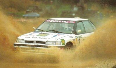 Markku Alén - Ilkka Kivimäki
25º Rallye de Portugal - Vinho do Porto 1991. Subaru Legacy RS (H641 JBW). Clasificado 5º.
Subaru Rally Team Europe

Del 5 al 9 de Marzo, Portugal.
Superficie: asfalto - tierra.

El Rally tenia un total de 2041.26 Km de los que 564.20 Km divididos en 38 tramos eran especiales (2 de ellos fueron cancelados SS2 Gradil de 9 Km y SS28 Viseu de 29.90 Km).

Se inscribieron 106 equipos, tomaron la salida 95, finalizaron 28.@
Palabras clave: Markku_Alen;Subaru;Legacy;Portugal;1991