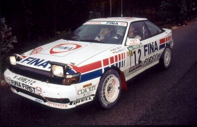 Marc Duez - Klaus Wicha
25º Rallye de Portugal - Vinho do Porto 1991. Toyota Celica GT-4 -ST165- (K-AM 6212). Abandonó por problemas eléctricos en SS19 Santa Luzia de 19.00 km.
Toyota Fina Team

Del 5 al 9 de Marzo, Portugal.
Superficie: asfalto - tierra.

El Rally tenia un total de 2041.26 Km de los que 564.20 Km divididos en 38 tramos eran especiales (2 de ellos fueron cancelados SS2 Gradil de 9 Km y SS28 Viseu de 29.90 Km).

Se inscribieron 106 equipos, tomaron la salida 95, finalizaron 28.@
Palabras clave: Toyota;Celica;Portugal;1991