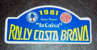 29º Rally Costa Brava 1981
Del 20 al 22 de Febrero, Lloret de Mar, Girona, Catalunya, España.
Superficie: asfalto - tierra.

Tomaron la salida 76 equipos, finalizaron 15.

Palabras clave: ;Costa_Brava;1981;España;Spain