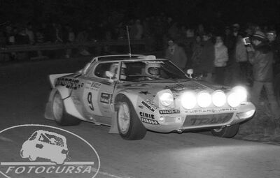 Eduardo Balcázar - Juan Martin
29º Rally Costa Brava 1981. Lancia Stratos HF (MI V32439). Abandonó por fuego en el coche.

Del 20 al 22 de Febrero, Lloret de Mar, Girona, Catalunya, España.
Superficie: asfalto - tierra.

Tomaron la salida 76 equipos, finalizaron 15.@
Palabras clave: ;Lancia;Stratos;Costa_Brava;1981;España;Spain