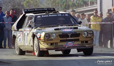 Fabrizio Tabaton - Luciano Tedeschini
14º Marlboro San Marino Rally - Marlboro Challenge Trophy 1986. Lancia Delta S4 (TO 73073E). Clasificado 1º.
Grifone Esso

Del 6 al 9 de Noviembre, San Marino.
Superficie: tierra - asfalto.

El Rally constaba de 350 km cronometrados divididos en 24 tramos especiales.

Tomaron la salida 62, finalizaron 25.

© Giovanni Scarpari "fotosport"
@@
Palabras clave: Lancia;Delta;Grupo_B;San_Marino;1986