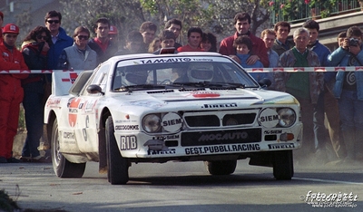 Franco Cunico - Pierangelo Scalvini
14º Marlboro San Marino Rally - Marlboro Challenge Trophy 1986. Lancia Rally 037 (CO 824444). Clasificado 4º.
Tamauto

Del 6 al 9 de Noviembre, San Marino.
Superficie: tierra - asfalto.

El Rally constaba de 350 km cronometrados divididos en 24 tramos especiales.

Tomaron la salida 62, finalizaron 25.

© Giovanni Scarpari "fotosport"
@
Palabras clave: Lancia;Rally;Grupo_B;San_Marino;1986