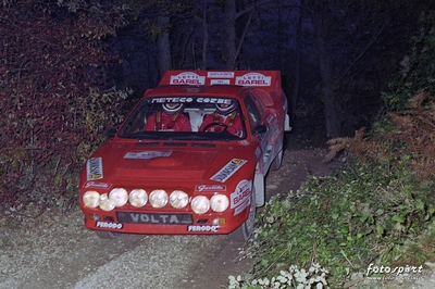 Oscar Barel - Marco Ercole
14º Marlboro San Marino Rally - Marlboro Challenge Trophy 1986. Lancia Rally 037 (TO W67776). Clasificado 5º.
Meteco Corse

Del 6 al 9 de Noviembre, San Marino.
Superficie: tierra - asfalto.

El Rally constaba de 350 km cronometrados divididos en 24 tramos especiales.

Tomaron la salida 62, finalizaron 25.

© Giovanni Scarpari "fotosport"
@
Palabras clave: Lancia;Rally;Grupo_B;San_Marino;1986