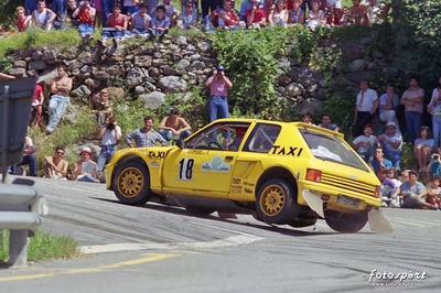 Anna Cambiaghi - Maria Grazia Vittadello
9º Rally Internazionale della Lana 1986. Peugeot 205 Turbo 16 (MI 07098Y). Abandonó.
Peugeot Talbot Italia

Del 25 de Julio al 26 de Julio, Biella, Italia.
Superficie: Asfalto - tierra.

El rally tenia un total de 312.00 km cronometrados divididos en 25 tramos especiales.

Tomaron la salida 150 equipos, finalizaron 50.

© Giovanni Scarpari "fotosport"
@
Palabras clave: Della_Lana;Grupo_B;Peugeot;Turbo;1986;mujeres;Womens