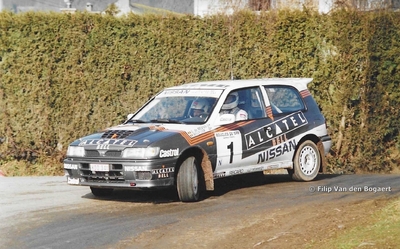 Grégoire de Mevius - Willy Lux
35º Boucles de Spa Alphonse Delettre 1992. Nissan Sunny GTI-R (KDD-341). Clasificado 4º.
Nissan Belgium Rally Team

Del 7 al 9 de Febrero, Spa, Bélgica.
Superficie: Asfalto con un total de 296.58 km cronometrados.

Tomaron la salida 88 equipos, finalizaron 54.

© Filip Van den Bogaert
@
Palabras clave: Nissan;Sunny;Boucles_Spa;1992