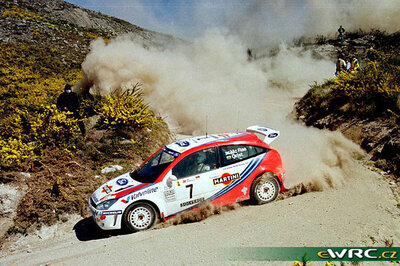 Colin McRae - Nicky Grist
33º TAP Rallye de Portugal 1999. Ford Focus WRC '99 (S7 FMC). Clasificado 1º.
Ford Motor Co. Ltd.

Del 21 al 24 de Marzo, Matosinhos, Porto, Portuigal.
Superficie: tierra.

El Rally tení­a un total de 1768.61 km de los que 399.51 km divididos en 23 tramos eran especiales (dos de ellos fueron cancelados SS18 Arganil - Coja 2 de 20.96 km y SS19 Salgueiro - Gois 2 de 19.70 km).

Se inscribieron 117 equipos, tomaron la salida 117, finalizaron 56.

© eWRC.cz
@@
Palabras clave: Ford;Focus;WRC;Portugal;1999