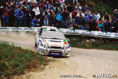 Didier Auriol - Denis Giraudet
41º Rallye Sanremo - Rallye d'Italia 1999. Toyota Corolla WRC (K-AM 8020). Clasificado 3º.
Toyota Castrol Team

Del 11 al 13 de Octubre, Sanremo, Liguria, Imperia, Italia.
Superficie: asfalto.

El Rally tenia un total de 1384.58 Km de los que 384.88 Km divididos en 18 tramos, eran especiales.

Se inscribieron 124 equipos, tomaron la salida 119, finalizaron 55.

© Petr Fitz
@@
Palabras clave: Toyota;Corolla;WRC;Sanremo;1999