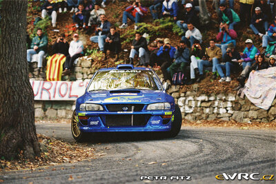 Juha Kankkunen - Juha Repo
41º Rallye Sanremo - Rallye d'Italia 1999. Subaru Impreza S5 WRC '99 (S10 SRT). Clasificado 6º.
Subaru World Rally Team

Del 11 al 13 de Octubre, Sanremo, Liguria, Imperia, Italia.
Superficie: asfalto.

El Rally tenia un total de 1384.58 Km de los que 384.88 Km divididos en 18 tramos, eran especiales.

Se inscribieron 124 equipos, tomaron la salida 119, finalizaron 55.

© Pert Fitz
@@
Palabras clave: Subaru;Impreza;WRC;Sanremo;1999