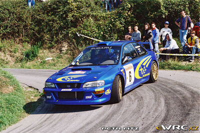 Juha Kankkunen - Juha Repo
41º Rallye Sanremo - Rallye d'Italia 1999. Subaru Impreza S5 WRC '99 (S10 SRT). Clasificado 6º.
Subaru World Rally Team

Del 11 al 13 de Octubre, Sanremo, Liguria, Imperia, Italia.
Superficie: asfalto.

El Rally tenia un total de 1384.58 Km de los que 384.88 Km divididos en 18 tramos, eran especiales.

Se inscribieron 124 equipos, tomaron la salida 119, finalizaron 55.

© Pert Fitz
@@
Palabras clave: Subaru;Impreza;WRC;Sanremo;1999