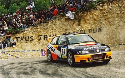 Marc Blázquez - Jordi Mercader
37º Rallye Catalunya - Costa Brava - Rallye de España 2001. Seat Cordoba WRC Evo3 (B-8609-XC). Abandonó por avería mecánica en SS11 Escaladei 2 de 14.43 km.
Seat Sport

Del 22 al 25 de Marzo, Lloret de Mar, Girona, Catalunya, España.
Superficie: asfalto.

El Rally tenia un total de 1779.13 km de los que 383.18 km divididos en 18 tramos eran especiales, (una de ellas fue cancelada SS12 La Riba 2 de 35.89 Km).

Se inscribieron 79 equipos, tomaron la salida 76, finalizaron 36.

© Petr Fitz
@@
Palabras clave: Seat;Cordoba;WRC;Catalunya;Costa_Brava;España;Spain;2001