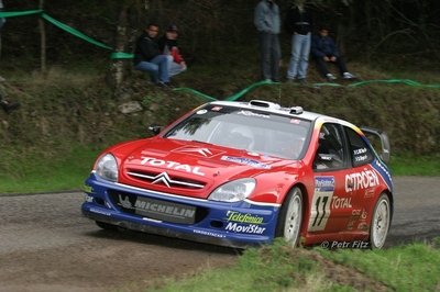 Colin McRae - Derek Ringer
47º Tour de Corse - Rallye de France 2003. Citröen Xsara WRC (26 CSP 92). Clasificado 5º.
Citroën Total WRT

Del 17 al 19 de Octubre, Ajaccio.
Superficie: asfalto.

El Rally tení­a un total de 971.75 km de los que 397.40 km divididos en 16 tramos eran especiales.

Se inscribieron 71 equipos, tomaron la salida 62, finalizaron 34.

© Petr Fitz
@@
Palabras clave: ;Citroen;WRC;Xsara;Corse;Corcega;2003
