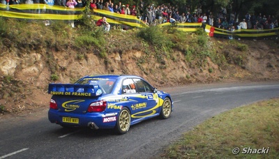Stéphane Sarrazin - Patrick Pivato
40º Rally Catalunya - Costa Brava - Rally de España 2004. Subaru Impreza S9 WRC 03 (S 800 WRT). Clasificado 4º.
Equipe de France FFSA

Del 29 al 31 de Octubre, Lloret de Mar, Girona, Catalunya, España.
Superficie: asfalto.

El Rally tenia un total de 1688.29 km de los que 384.08 km divididos en 20 tramos eran especiales (una de ellas fue cancelada SS10 Sant Julia 1 de 32.90 Km).

Se inscribieron 55 equipos, tomaron la salida 52, finalizaron 36.

© Shacki
@
Palabras clave: Subaru;Impreza;WRC;Catalunya;España;Spain;2004