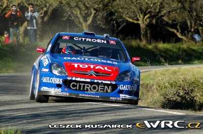 Sébastien Loeb - Daniel Elena
42º RallyRACC Catalunya - Costa Daurada 2006. Citroën Xsara WRC (829 DPT 78). Clasificado 1º.
Kronos Racing

Del 24 al 26 de Marzo, Salou, Tarragona, Catalunya, España.
Superficie: asfalto.

El Rally tenia un total de 1376.14 Km de los que 346.43 Km divididos en 16 tramos eran especiales.

Se inscribieron 71 equipos, tomaron la salida 66, finalizaron 56.

© Leszek Kusmirek
@
Palabras clave: Citroen;Xsara;WRC;Catalunya;2006;España;Spain;Costa_Dorada
