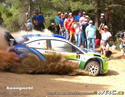 Marcus Grönholm - Timo Rautiainen
53º BP Ultimate Acropolis Rally of Greece 2006. Ford Focus RS WRC '06 (EU55 BMV). Clasificado 1º.
BP Ford World Rally Team

Del 2 al 4 de Junio, Athens.
Superficie: tierra.

El Rally constabade 3 etapas con un tenia un total de 1279.29 km de los que 355.62 km divididos en 18 tramos eran cronometrados.

Se inscribieron 91 equipos, tomaron la salida 84, finalizaron 69.

© Kostas Anagnostopoulos
@@
Palabras clave: Ford;Focus;WRC;Acropolis;Grecia;Atenas;2006
