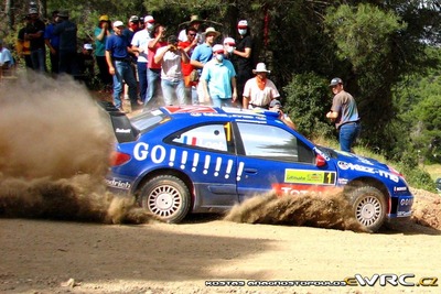 Sebastien Loeb - Daniel Elena
53º BP Ultimate Acropolis Rally of Greece 2006. Citröen Xsara WRC (831 DPT 78). Clasificado 2º.
Kronos Racing

Del 2 al 4 de Junio, Athens.
Superficie: tierra.

El Rally constabade 3 etapas con un tenia un total de 1279.29 km de los que 355.62 km divididos en 18 tramos eran cronometrados.

Se inscribieron 91 equipos, tomaron la salida 84, finalizaron 69.

© Kostas Anagnostopoulos
@
Palabras clave: Citroen;Xsara;WRC;Acropolis;Grecia;Atenas;2006;crash