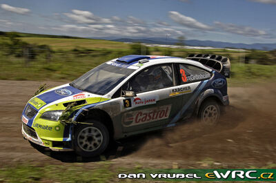 Marcus Grönholm - Timo Rautiainen
6º Rally de Japan 2006. Ford Focus RS WRC '06 (EU55 CNF). Clasificado 2º.
BP Ford World Rally Team

Del 1 al 3 de Octubre, Obihiro, Hokkaido.
Superficie: tierra.

El Rally constaba de 3 etapas con un total de 1586.52 km de los que 345.72 km divididos en 27 tramos eran cronometrados.

Tomaron la salida 87 equipos, finalizaron 78.

© Dan Vrubel
@@
Palabras clave: Ford;Focus;WRC;Japon;2006