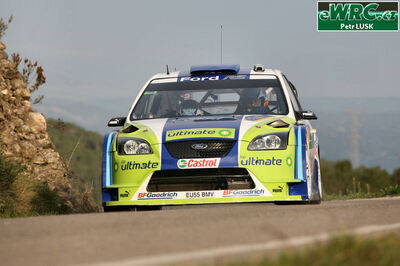 Marcus Grönholm - Timo Rautiainen
42º RallyRACC Catalunya - Costa Daurada 2006. Ford Focus RS WRC '06 (EU55 BMV). Clasificado 3º.
BP Ford World Rally Team

Del 24 al 26 de Marzo, Salou, Tarragona, Catalunya, España.
Superficie: asfalto.

El Rally tenia un total de 1376.14 Km de los que 346.43 Km divididos en 16 tramos eran especiales.

Se inscribieron 71 equipos, tomaron la salida 66, finalizaron 56.

© Petr Lusk
@@
Palabras clave: Ford;Focus;WRC;Catalunya;España;Spain;2006