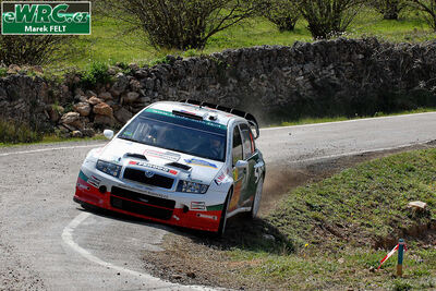 Jan Kopecký - Filip Schovánek
42º RallyRACC Catalunya - Costa Daurada 2006. Skoda Fabia WRC (4S8 9856). Clasificado 5º.
Czech RT Škoda Kopecký

Del 24 al 26 de Marzo, Salou, Tarragona, Catalunya, España.
Superficie: asfalto.

El Rally tenia un total de 1376.14 Km de los que 346.43 Km divididos en 16 tramos eran especiales.

Se inscribieron 71 equipos, tomaron la salida 66, finalizaron 56.

© Petr Lusk
@
Palabras clave: Skoda;Fabia;WRC;Catalunya;España;Spain;2006