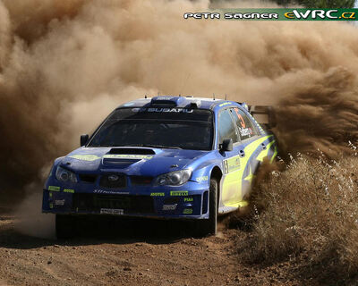 Petter Solberg - Phil Mills
53º BP Ultimate Acropolis Rally of Greece 2006. Subaru Impreza S12 WRC '06 (ST55 SRT). Clasificado 7º.
Subaru World Rally Team

Del 2 al 4 de Junio, Athens.
Superficie: tierra.

El Rally constabade 3 etapas con un tenia un total de 1279.29 km de los que 355.62 km divididos en 18 tramos eran cronometrados.

Se inscribieron 91 equipos, tomaron la salida 84, finalizaron 69.

© Petr Sagner
@
Palabras clave: Subaru;Impreza;Acropolis;Grecia;Atenas;2006