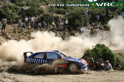 Xevi Pons - Carlos del Barrio
53º BP Ultimate Acropolis Rally of Greece 2006. Citroën Xsara WRC (823 DPT 78). Clasificado 8º.
Kronos Racing

Del 2 al 4 de Junio, Athens.
Superficie: tierra.

El Rally constabade 3 etapas con un tenia un total de 1279.29 km de los que 355.62 km divididos en 18 tramos eran cronometrados.

Se inscribieron 91 equipos, tomaron la salida 84, finalizaron 69.

© Petr Sagner
@
Palabras clave: Citroen;Xsara;WRC;Acropolis;Grecia;Atenas;2006