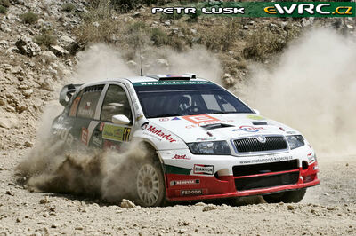 Jan Kopecký - Filip Schovánek
53º BP Ultimate Acropolis Rally of Greece 2006. Skoda Fabia WRC (4S8 9856). Clasificado 16º.
Czech RT Skoda Kopecký

Del 2 al 4 de Junio, Athens.
Superficie: tierra.

El Rally constabade 3 etapas con un tenia un total de 1279.29 km de los que 355.62 km divididos en 18 tramos eran cronometrados.

Se inscribieron 91 equipos, tomaron la salida 84, finalizaron 69.

© Petr Lusk
@
Palabras clave: Skoda;Fabia;WRC;Acropolis;Grecia;Atenas;2006