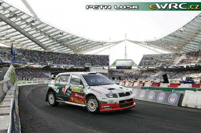 Jan Kopecký - Filip Schovánek
53º BP Ultimate Acropolis Rally of Greece 2006. Skoda Fabia WRC (4S8 9856). Clasificado 16º.
Czech RT Skoda Kopecký

Del 2 al 4 de Junio, Athens.
Superficie: tierra.

El Rally constabade 3 etapas con un tenia un total de 1279.29 km de los que 355.62 km divididos en 18 tramos eran cronometrados.

Se inscribieron 91 equipos, tomaron la salida 84, finalizaron 69.

© Petr Lusk
@
Palabras clave: Skoda;Fabia;WRC;Acropolis;Grecia;Atenas;2006