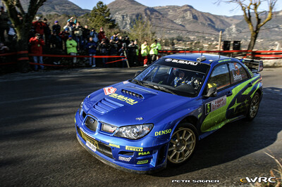 Petter Solberg - Phil Mills
74º Rallye Automobile de Monte-Carlo 2006. Subaru Impreza S12 WRC 06 (FT55 SRT). Abandonó por motor (pérdida de aceite) en SS7 Sigale - Bif. D10/D110 de 22.54 km.
Subaru World Rally Team

Del 20 al 22 de Enero, Monaco.
Superficie: asfalto - nieve.

El Rally tenia un total de 1294.89 Km de los que 366.39 km divididos en 18 tramos eran especiales, (2 de ellas fueron canceladas SS3 Pierlas - Ilonse 1 de 23.22 Km y SS11 La Tour sur Tinee - Utelle 2 de 18.73 Km).

Se inscribieron 53 equipos, tomaron la salida 51, finalizaron 43.

© Petr Sagner
@
Palabras clave: Subaru;Impreza;WRC;Montecarlo;2006