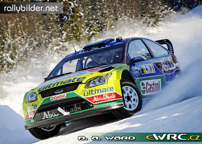 Mikko Hirvonen - Jarmo Lehtinen
Rally Norway 2009. Ford Focus RS WRC '08 (PX08 AXB). Clasificado 2º.
BP Ford Abu Dhabi WRT

Del 12 al 15 de Febrero, Hamar.
Superficie: nieve - hielo.

El Rally tenia un total de 1230.15 km de los que 360.90 km divididos en 3 etapas y 23 tramos eran cronometrados.

Tomaron la salida 42 equipos, finalizaron 34.

© Benjamin A. Ward
@@
Palabras clave: ;Ford;Focus;WRC;Noruega;2009;Nieve