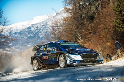 Ott Tänak - Martin Järveoja
85º Rallye Automobile de Montecarlo 2017. Ford Fiesta WRC (WRT 2). Clasificado 3º.
M-Sport World Rally Team

Del 18 al 21 de Enero, Gap - Monaco.
Superficie: asfalto - nieve.

El Rallye constaba de 4 etapas con un total de 11411.85 km de los que 382.65 km divididos en 15 tramos eran cronometrados, (2 de ellos fueron cancelados SS1 Entrevaux - Val-de-Chalvagne - Ubraye de 21,25 km y SS16 Lucéram - Col St-Roch 2 de 5,5 km).

Tomaron la salida 73 equipos, finalizaron 54.

© Martin Husár

Palabras clave: Ford;Fiesta;WRC;Montecarlo;2017