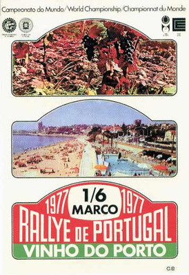 11º Rallye de Portugal Vinho do Porto 1977
Del 1 al 6 de Marzo, Estoril.
Superficie: asfalto - tierra.

El Rally tenia un total de 2458 km de los que 580 km divididos en 46 tramos eran especiales, (2 de ellas fueron canceladas SS18 Sao Lourenco da Montaria de 27 Km y SS 24 Carvalhas de 6 Km).

Tomaron la salida 103 equipos, finalizaron 27.
Palabras clave: Portugal;1977