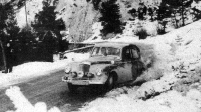 Stirling Moss - Scannell sur Sunbeam
14º Rallye Automobile de Monte-Carlo 1954. Sunbeam. Clasificada 14º.

Del 18 al 25 de Enero, Monaco.
Superficie: asfalto - nieve.

Tomaron la salida 402 equipos, finalizaron 329.@
Palabras clave: Montecarlo;Sunbeam;1954;Nieve
