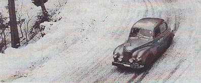 Peter Harper - David Humphrey
16º Rallye Automobile de Monte-Carlo 1956. Sunbeam Riley Alpine. Clasificado 3º.
Quedaron empatados con el mismo tiempo al final de la prueba con Michel Grosgogeat - Pierre Biagini y su DKW 900 3=6 (675 DC 06).

Del 16 al 23 de Enero, Monaco.
Superficie: asfalto - nieve.

El Rally tenia un total de 4800 km de los que 420 km divididos en 18 tramos eran especiales, (2 ellas fueron canceladas SS10 Col de la Porte de 18.25 Km y SS11 La Cabanette de 18.25Km).

Tomaron la salida 278 equipos, finalizaron 51.@
Palabras clave: DKW;Alpine;Montecarlo;1956;nieve