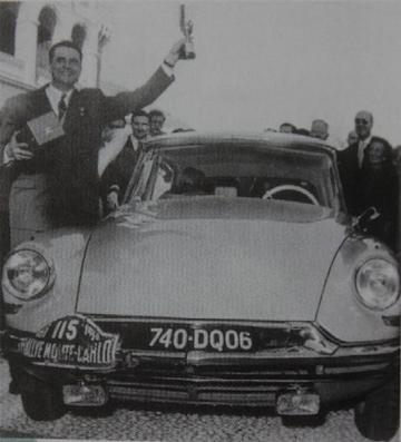 Pierre Courtes - André Court-Payen
16º Rallye Automobile de Monte-Carlo 1956. Citröen DS19. Clasificado 7º.

Del 16 al 23 de Enero, Monaco.
Superficie: asfalto - nieve.

El Rally tenia un total de 4800 km de los que 420 km divididos en 18 tramos eran especiales, (2 ellas fueron canceladas SS10 Col de la Porte de 18.25 Km y SS11 La Cabanette de 18.25Km).

Tomaron la salida 278 equipos, finalizaron 51.@
Palabras clave: Citroen;Montecarlo;1956;Personajes