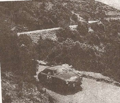 Roger de Lageneste - Henri Gréder
21º Coupe des Alpes 1960. Alfa Romeo Giulietta SZ (290 EF 03). Clasificado 1º.

Del 26 al 30 de Junio, Marseille - Bormio - Chamonix - Cannes.

Desconocemos de cuantos kilómetros constaba la prueba.

Tomaron la salida 64 equipos, finalizaron 39.@
Palabras clave: Alfa_Romeo;Alpes;1960