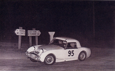 Pat Moss-Carlsson - Ann Wisdom-Riley
5º Tour de Corse 1960. Sebring Sprite Coupé. Abandonó por la caja de cambios.

Del 5 al 6 de Noviembre, Bastia.
Superficie: asfalto.

Tomaron la salida 94 equipos, finalizaron 23.@
Palabras clave: Pat_Moss-Carlsson;1960;Corcega;Corse