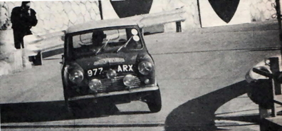 Rauno August Aaltonen - Tony Ambrose
32º Rally Automobile de Monte-Carlo 1963. Morris Mini Cooper S 1275 (977 ARX). Clasificado 3º.

Del 20 al 24 de Enero, Monte-Carlo.
Superficie: asfalto - nieve.

Tomaron la salida 296 equipos, finalizaron 96.@
Palabras clave: ;Tony_Ambrose;Montecarlo;Mini;1963